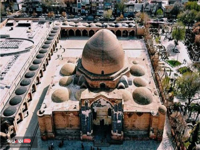 مسجد کبود نبریز از نمای بالا